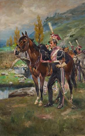  Wojciech Kossak, Szwoleżer lekkokonnych gwardii pod Somosierrą