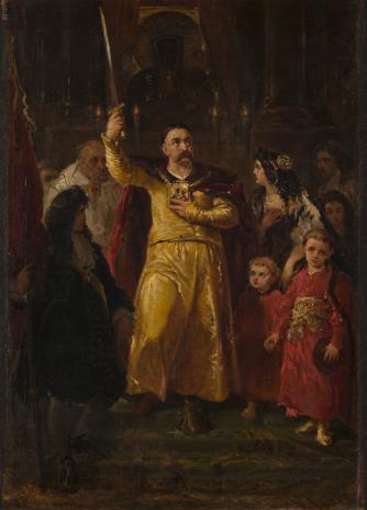  Jan Matejko, Jan III Sobieski składa ślub w Częstochowie