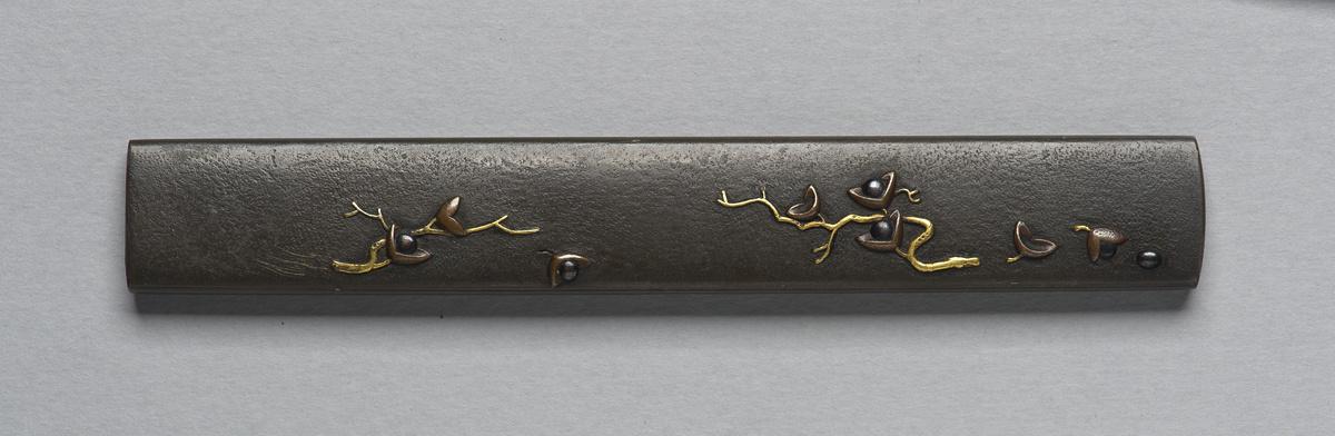  Ichinomiya Nagatsune, Kodzuka (rękojeść nożyka) - z motywem gałązek z owocami