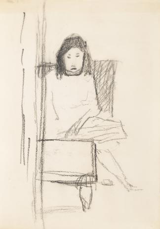  Artur Nacht-Samborski, Kobieta siedząca na łóżku