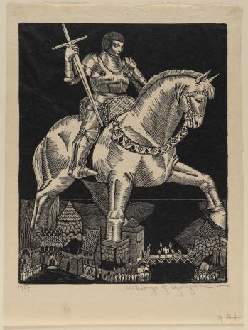  Wiktoria Jadwiga Julia Goryńska, Joanna d'Arc na koniu