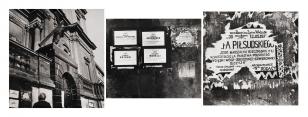 Praca składa się z trzech fotografii, których motywem jest klepsydra informująca o nabożeństwie na intencję Józefa Piłsudskiego.
