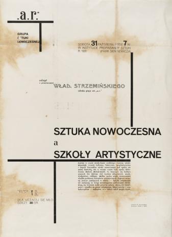  Władysław Strzemiński, Sztuka nowoczesna a szkoły artystyczne