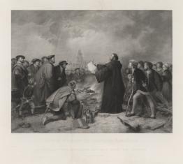 Marcin Luter pali bullę papieską