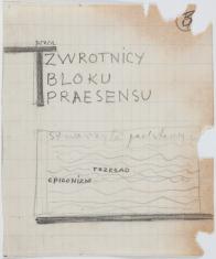 Rysunek ołówkiem na papierze w układzie pionowym. W prawym górnym narożniku zapis 3. Pośrodku tekst 