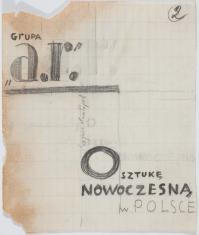 Rysunek ołówkiem na papierze w układzie pionowym. W górnym prawym rogu zapisany numer 2, niżej z lewej strony zapis 