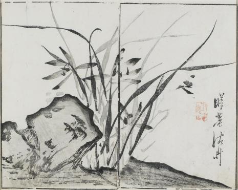  Shen Hsin-yu, Storczyki przy kamieniu