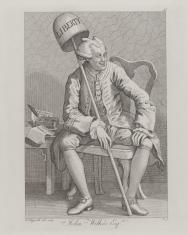 Karykatura Jonha Wilkesa, lorda-majora Londynu