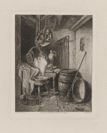  Margareta Hoenerbach, Wnętrze kuchni ze stołem