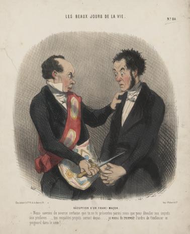 Honoré Daumier, Przyjęcie w poczet członków masonerii