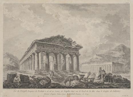  Pierre Dupin, Świątynia grecka Posejdona w Paestum (obec. Pesto)