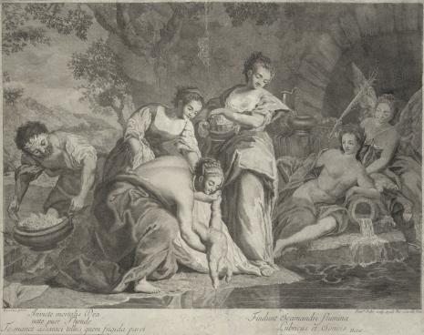  Francesco del Pedro, Tetyda zanurza Achillesa w wodach Styksu