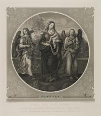 Matka Boska z Dzieciątkiem adorowana przez dwa grające anioły