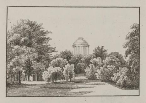  Karl August Ludwig, Widok parku z budowlą neoklasycystyczną