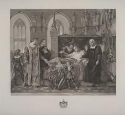 Karol VIII król francuski oswobadza Giovanniego Gal. Sforzę