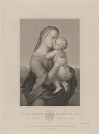  Samuel Amsler, Matka Boska z Dzieciątkiem na tle krajobrazu