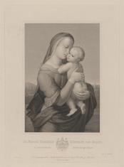 Matka Boska z Dzieciątkiem na tle krajobrazu