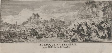  Romeyn de Hooghe, Bitwa na wybrzeżu holenderskim k. Moock