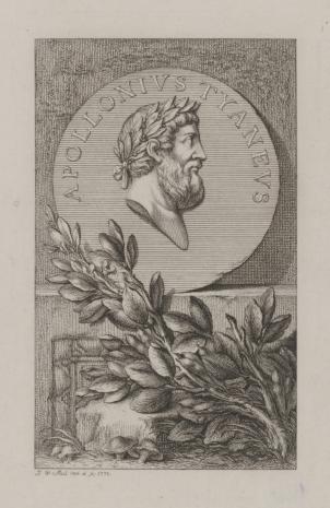  Johann Wilhelm młodszy Meil, Medal z popiersiem filozofa greckiego Apolloniosa z Tyany