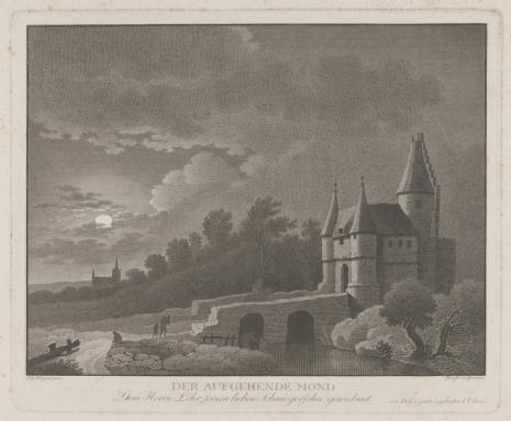  Johann Friedrich Bause, Zamek w świetle księżyca