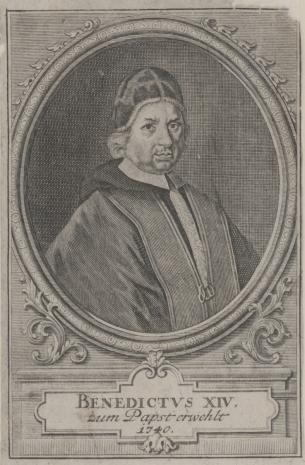  autor nieznany, Portret papieża Benedykta XIV