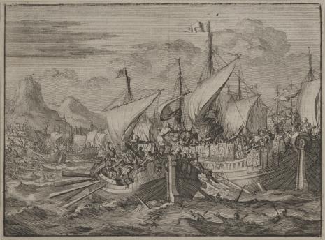  Jan Luyken, Bitwa morska Izraelitów z Fenicjanami