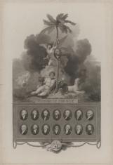 Portrety piętnastu dowódców angielskich w bitwach morskich z Francją 1794-98