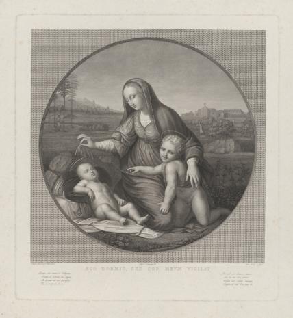  Antonio Banzo, Matka Boska ze świętym Janem Chrzcicielem, czuwająca nad śpiącym Dzieciątkiem