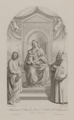 Matka Boska z Dzieciątkiem siedząca na tronie, w otoczeniu św. Pawła i św. Bernarda