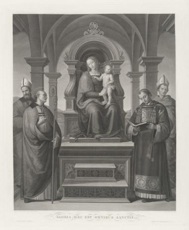  Domenico Marchetti, Matka Boska z Dzieciątkiem siedząca na tronie w otoczeniu czterech świętych