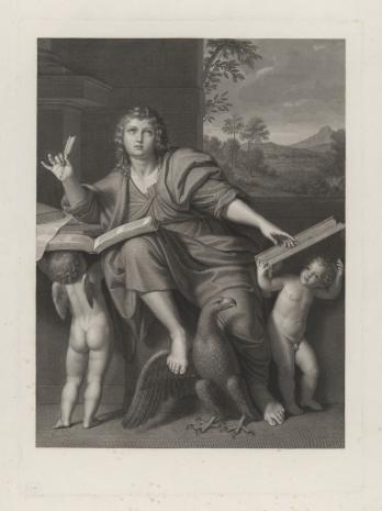  Pietro Bettelini, Święty Jan na wyspie Patmos piszący Ewangelię