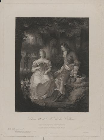  Hippolyte Pauquet, Ludwik XIV i panna de la Vallière na tle parku