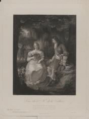 Ludwik XIV i panna de la Valli?re na tle parku