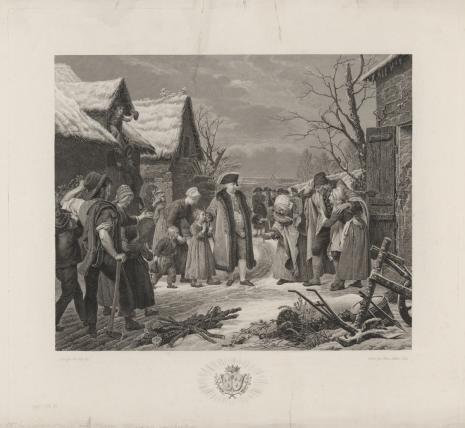  Pierre Michel Adam, Ludwik XVI udziela jałmużny ubogim w zimie 1788