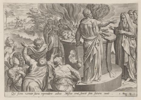  Claes Jansz Visscher, Jeroboam strofowany przez proroka za bałwochwalstwo