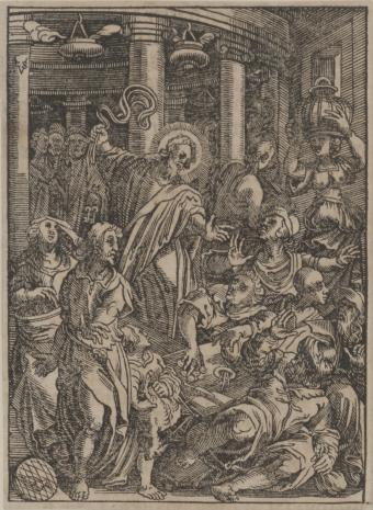  Christoph Młodszy Sichem, Chrystus wypędza przekupniów ze świątyni