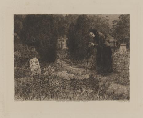  Philipp Franck, Staruszka na cmentarzu