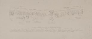 Szkice postaci do ryciny przestawiającej obwołanie Filipa ks. Anjou królem Hiszpanii 1700 r.