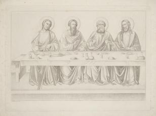 Ostatnia Wieczerza fragment kompozycji z czterema postaciami Apostołów