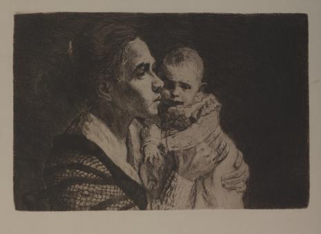  Philipp Franck, Kobieta trzymająca dziecko na ręku
