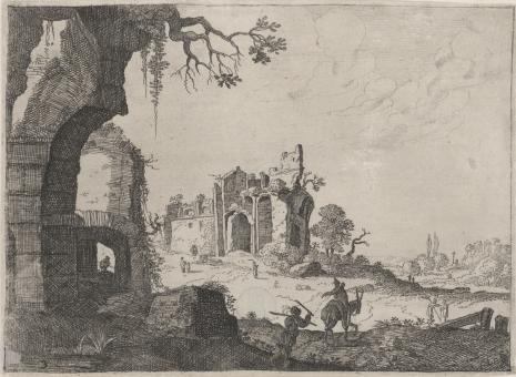  Laurens Baratta, Krajobraz z ruinami antycznymi