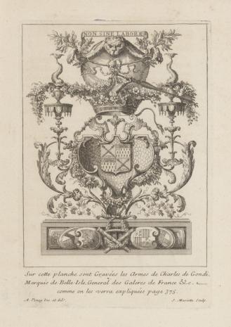  Jean Mariette, Tarcza herbowa Karola de Gondi, markiza de Belle-Isle