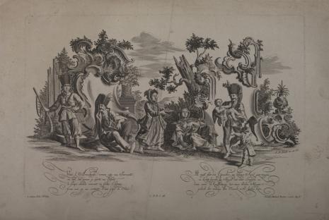  Johann Philipp Haid, Scena rodzajowa z postaciami w ubiorach wołoskich