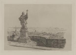 Posąg św. Jana Nepomucena na moście Karola w Pradze