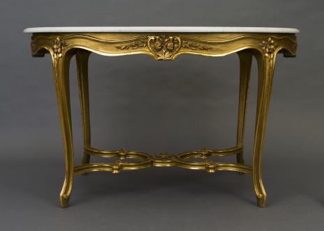  autor nieznany, Stół owalny w stylu Ludwika XV