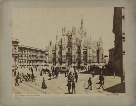  autor nieznany, Mediolan - Piazza del Duomo