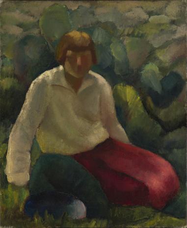  Mary Cassatt, Studium dziewczyny na tle pejzazu