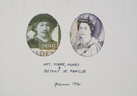  Sarenco (Isaia Mabellini), Art, Power, Money and Portrait de Famille / Sztuka, Władza, Pieniądze i portret rodzinny