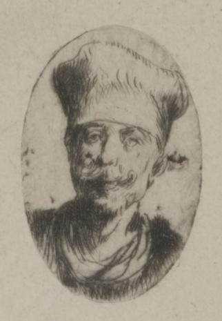  Jan Piotr Norblin de la Gourdaine, Popiersie mężczyzny w białej czapce