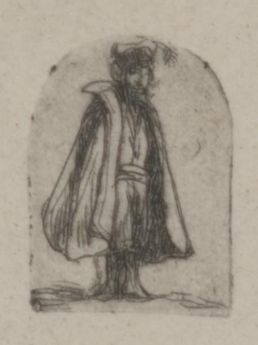  Jan Piotr Norblin de la Gourdaine, Szlachcic w kołpaku z piórem